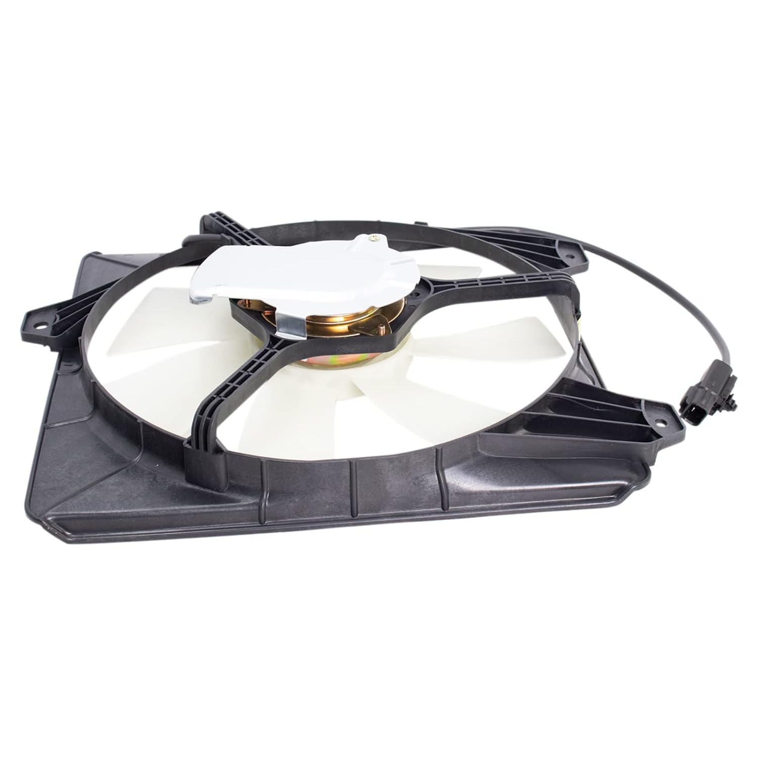 TRQ Right A/C Condenser Cooling Fan Assembly Passenger Side Compatible with 2001-2005 Toyota RAV4 TO3115127
