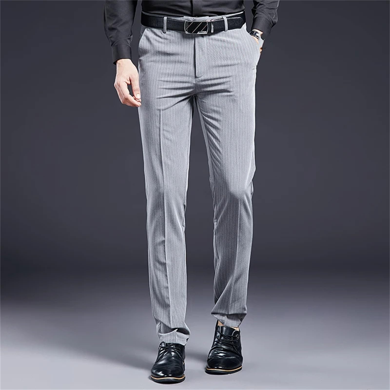 Pantaloni da uomo, casual, da ufficio, lavoro, matrimonio, feste, pantaloni a righe