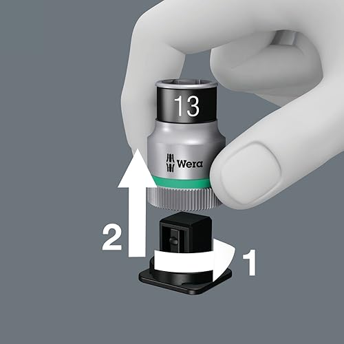 Miniatura 22 de 8100 SA 12 HF Juego de trinquete metálico cuadrado de empuje 1/4"