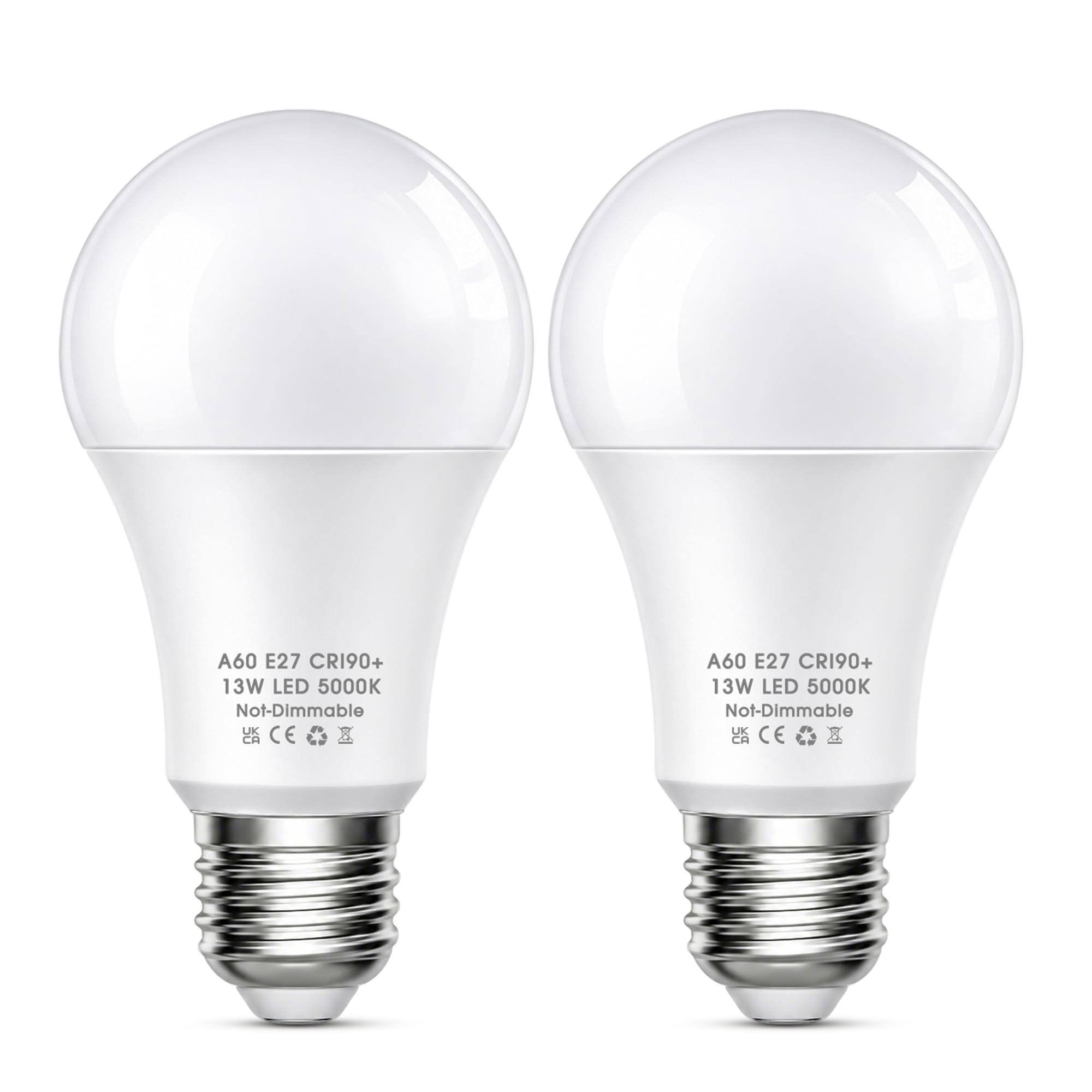 E27 Screw Bulb 100W, Large Screw in LED Light Bulb Daylight 5000K, 2Pack