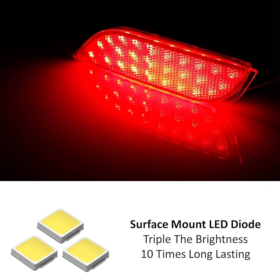 Amazon.com: iJDMTOY Red Lens 26-SMD LED Bumper Reflector