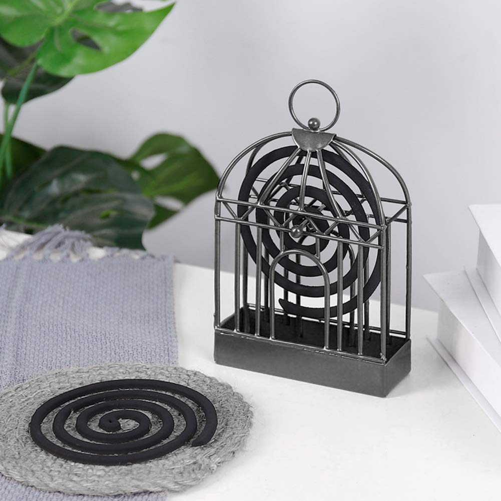 Porta Bobine Antizanzare In Ferro A Forma Di Lumaca - Supporto Per Spirale Incenso, Ignifugo E Resistente Al Calore - Per Esterno E Interno (Nero)