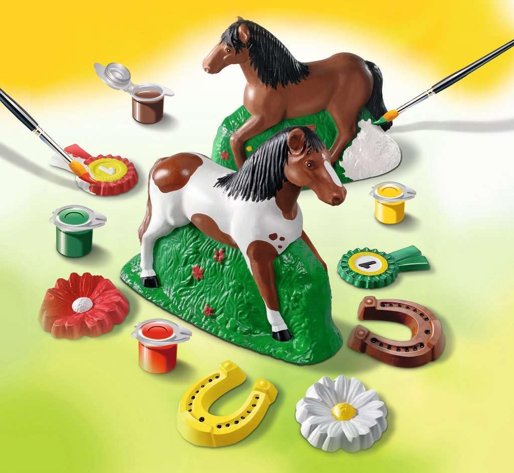 4M Mould & Paint Kulleraugen Tiere – Bastelset Für 6 Kühlschrankmagnete, Ab 5 Jahren