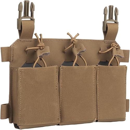 Peminkoo Front Flap Triple Mag Pouch Khaki