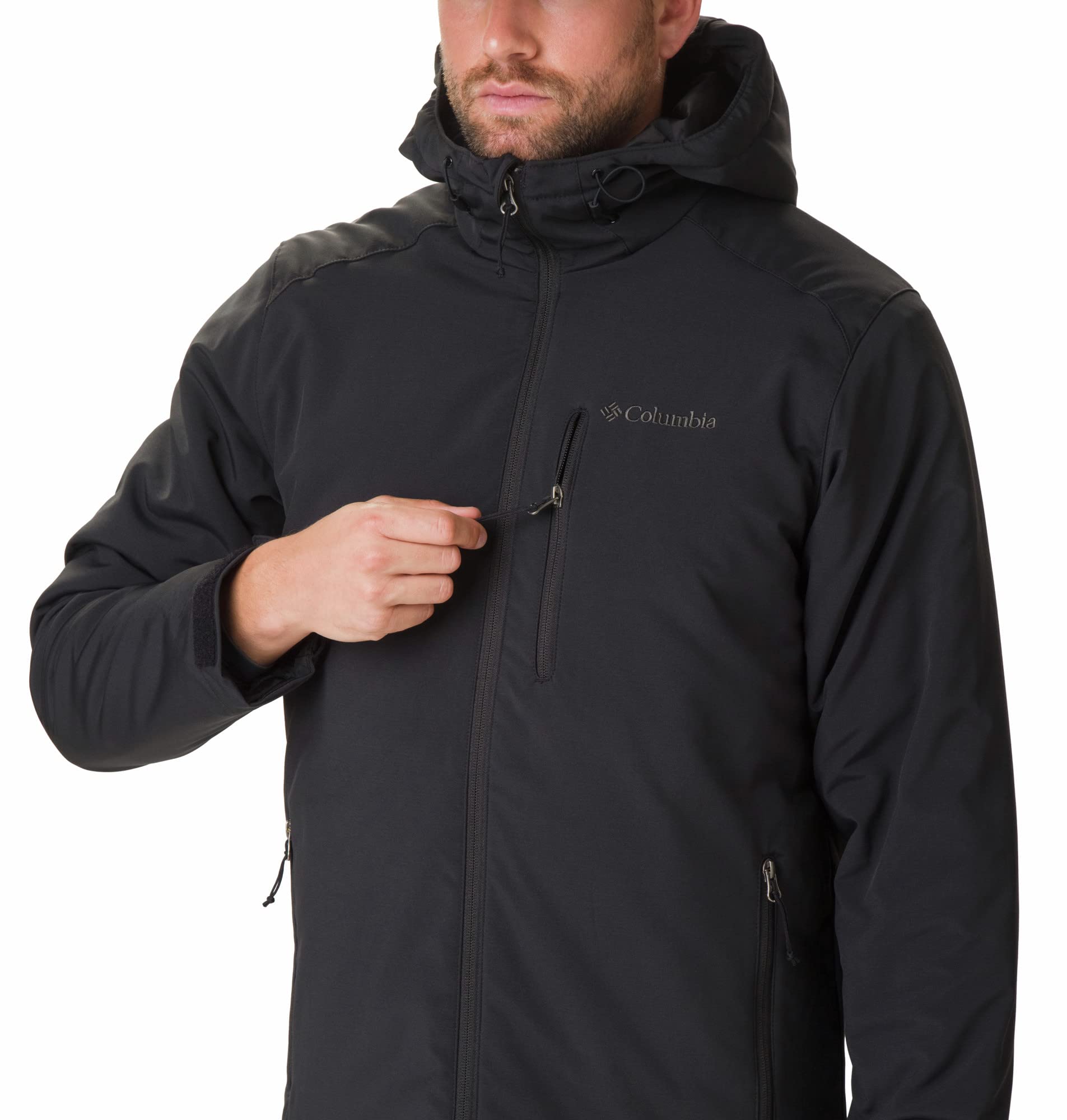 Columbia Gate Racer Softshell, Chaqueta De Softshell Cortavientos Hombre, Black, S