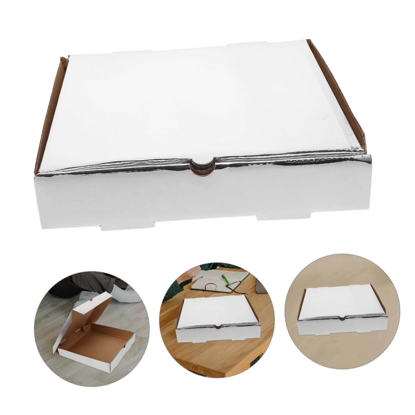 Alipis Bakery Pizza Boxes Party Favor Boxes 10pcs Pizza Wrapping Cases Easy to Assemble Safe Healthy