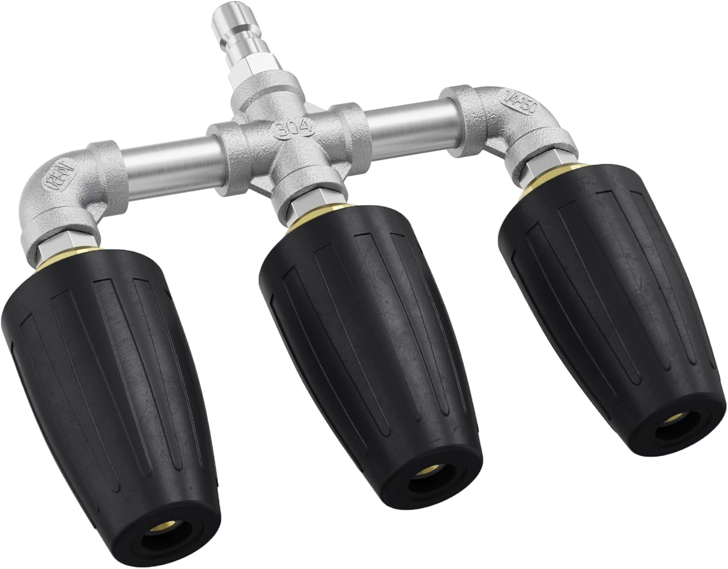 Triple Turbo Nozzle Pressure Washer, 3-in-1 Power Washer Turbo Nozzle with 1/4" Quick Connect, 360° Rotating Pressure Washer Tip - 4800 PSI, 4-6 GPM, 2.0 Orifice, Blue