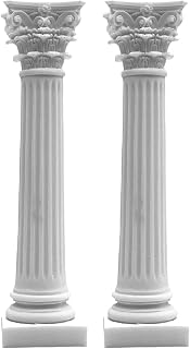 Set 2 Greek Corinthian Order Column Pillar Pedestal Statue Sculpture Decor 31 cm