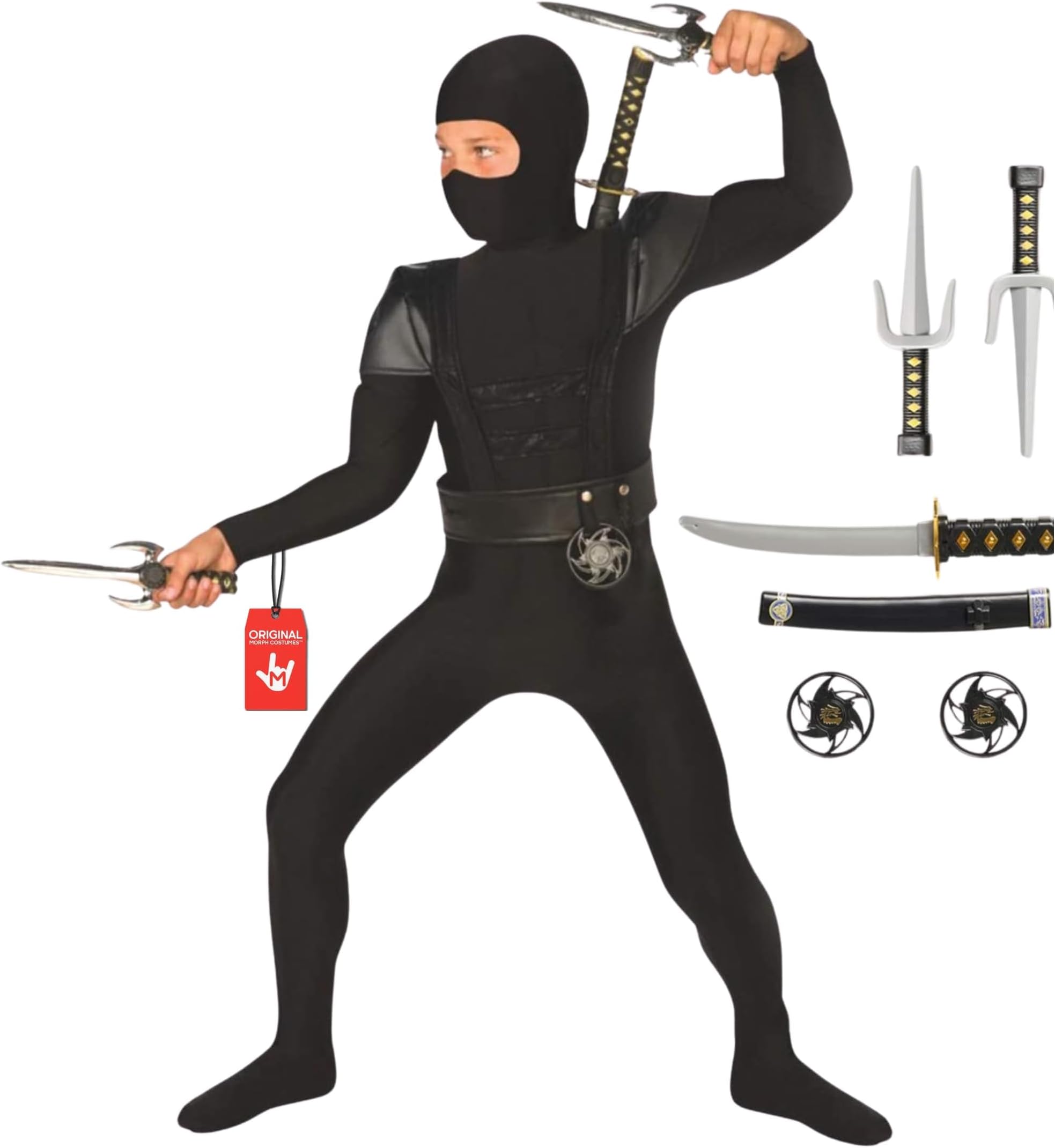 Morph Ninja Costume Kids, Ninja Costumes for Boys, Halloween Costumes for Kids, Boys Halloween Costume