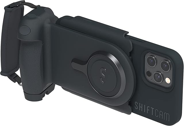 ShiftCam ProGrip Starter Kit - DSLR style mobile battery grip - Wireless Shutter Button - Built in Powerbank - Qi Wireless Charging - Freestanding Dock - Tripod Mount - Works with Android and iPhone