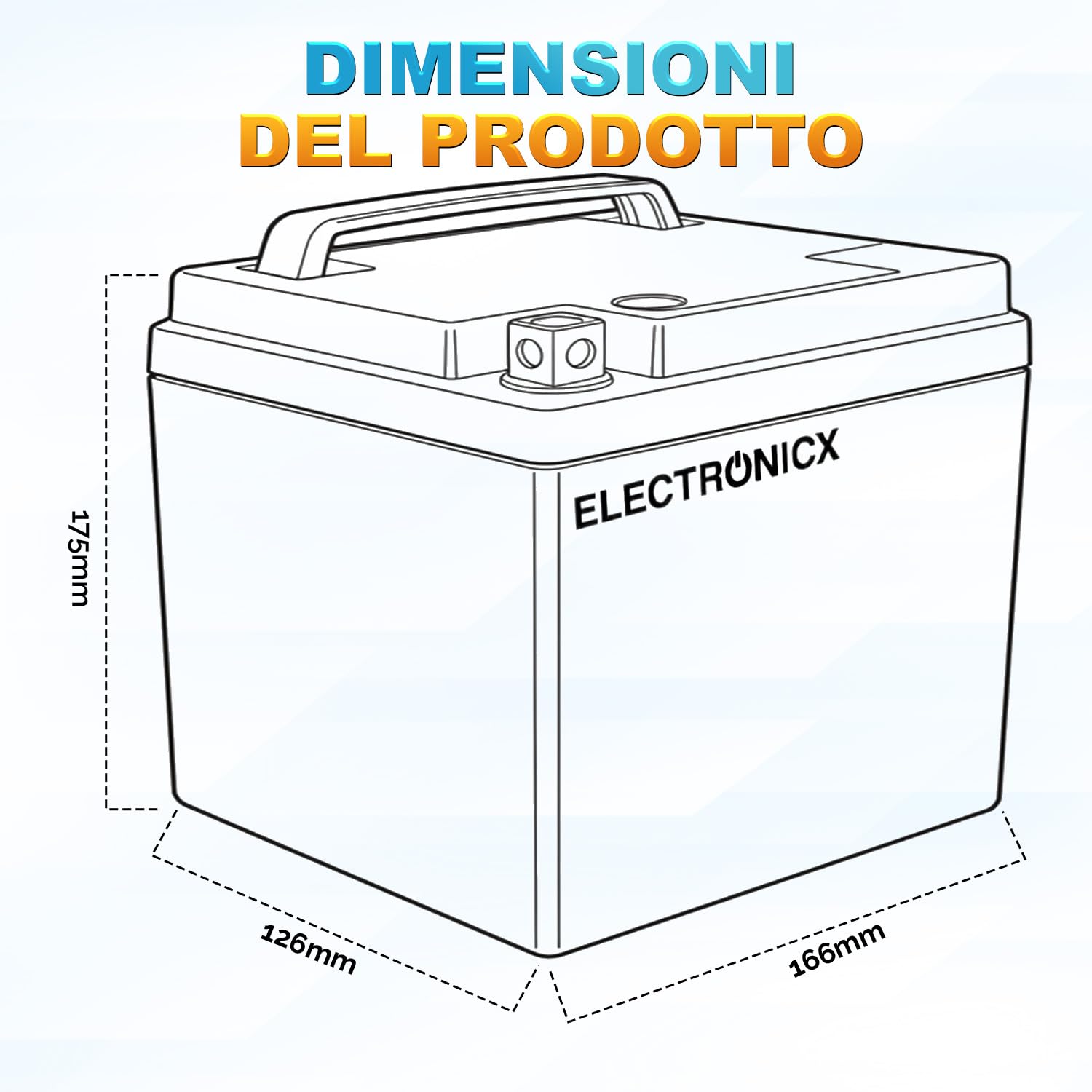 Electronicx YIX30L-BS AGM Batteria Moto 12V 30Ah – Avviamento 380A CCA, sigillata, senza manutenzione, compatta, resistente alle vibrazioni – per moto, quad, ATV, trattorini, motoslitte e touring