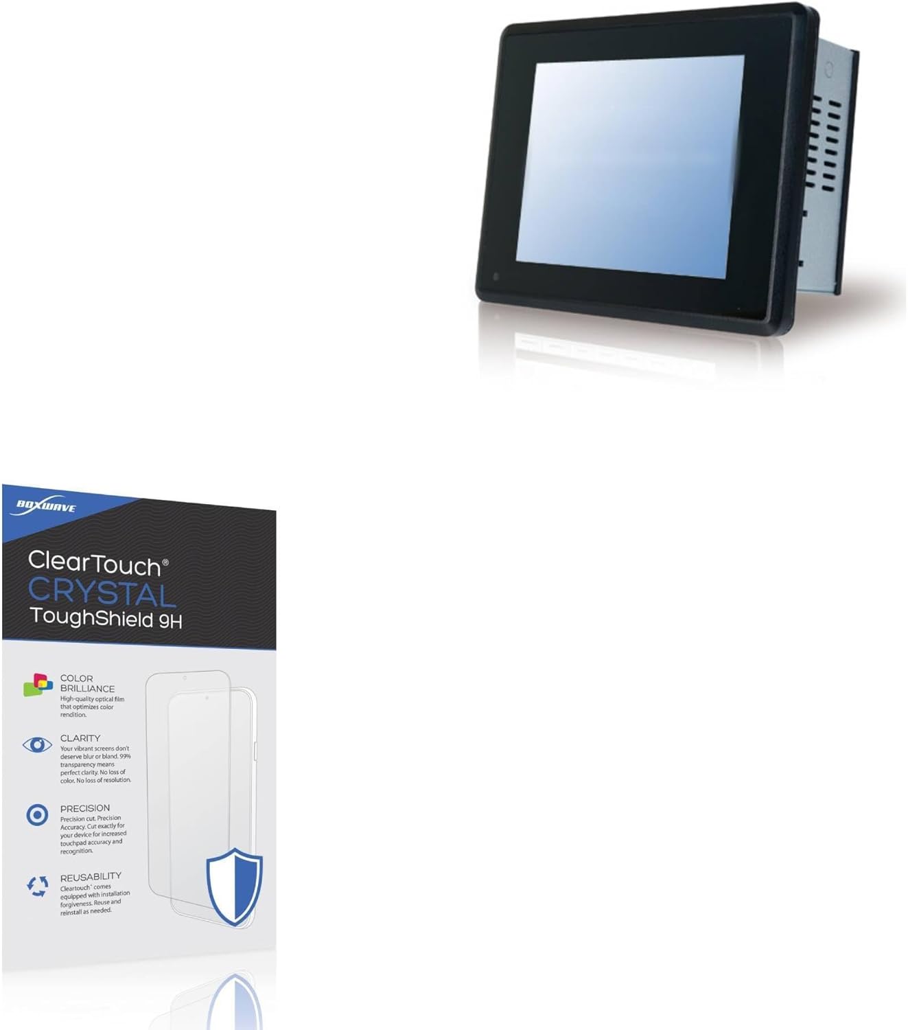 BoxWave Screen Protector Compatible With BSI Computer PPC-F06B-BT - ClearTouch Crystal ToughShield 9H (2-Pack), Clear 9H Tough Flexible Film Screen Protector