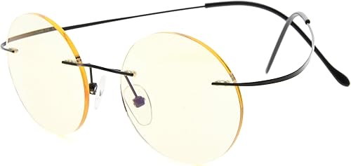 Miniatura 1 de Eyekepper Lentes de titanio sin montura de color naranja, lentes de lectura para computadora, lectores, hombres y mujeres