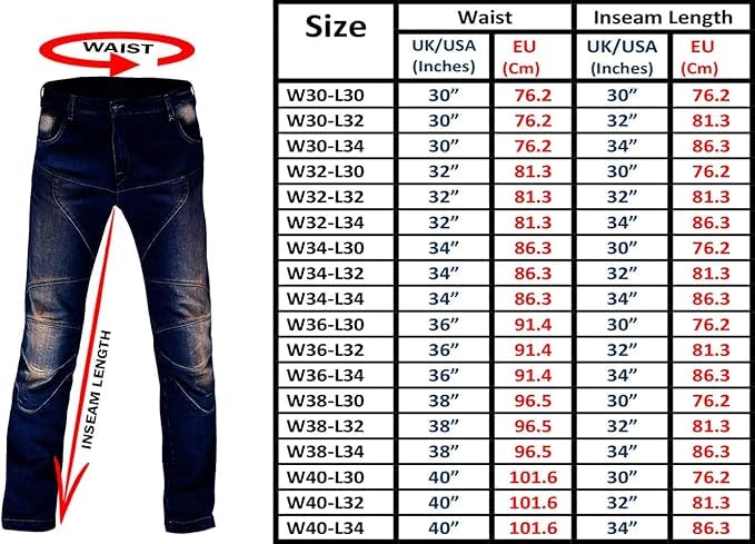 Juicy Trendz męskie dżinsy motocykl motocykl spodnie rowerzysta spodnie jeansowe z podszewką ochronną