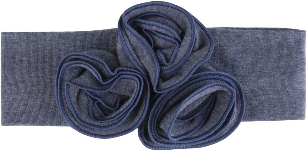 RuffleButtsLittle Girls Soft and Strechy Blue Faux Denim Headband - One Size