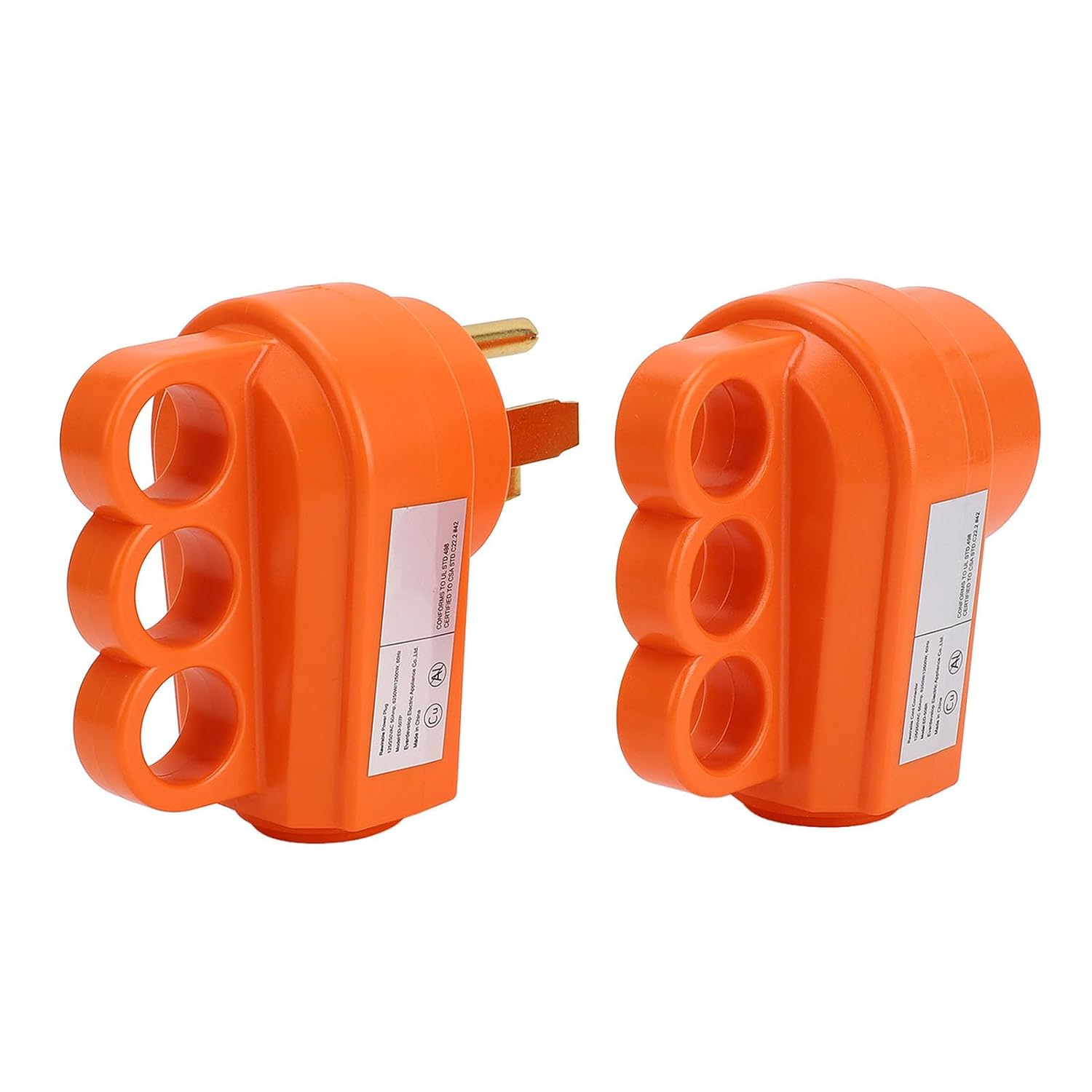 50A RV Plug Male and Female Plug Set, NEMA 14-50P NEMA 14-50R 50 Amp Receptacle RV Male Female Electrical s Plug, RV Replacement Plug for RV, , Caravan