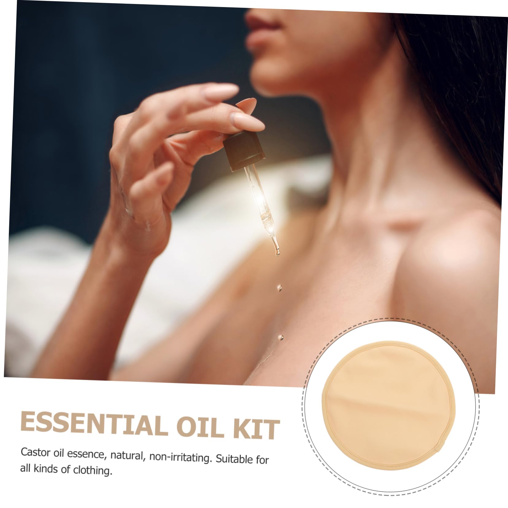 LIFKOME Breast Nursing Oil Pack Wrap 2pcs Reusable Compress Pads Organic Oil for Breastfeeding Support