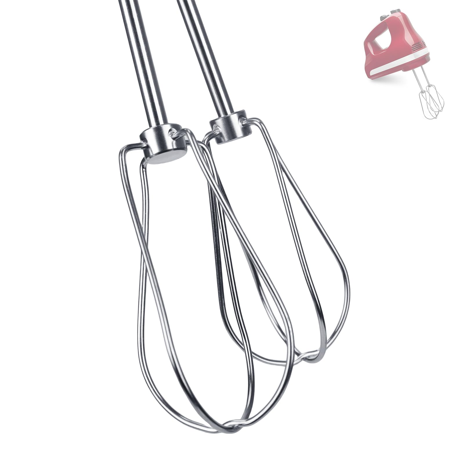 Hand Beaters Attachments for kitchenaid Hand Mixer, Turbo Beaters W10490648 Replacement KHM2B, AP5644233, PS4082859 Parts