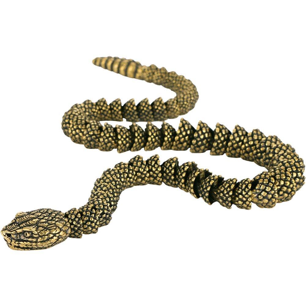 Grand serpent en cuivre Wudaizhi : le cadeau idéal en bronze pour amateur de thé