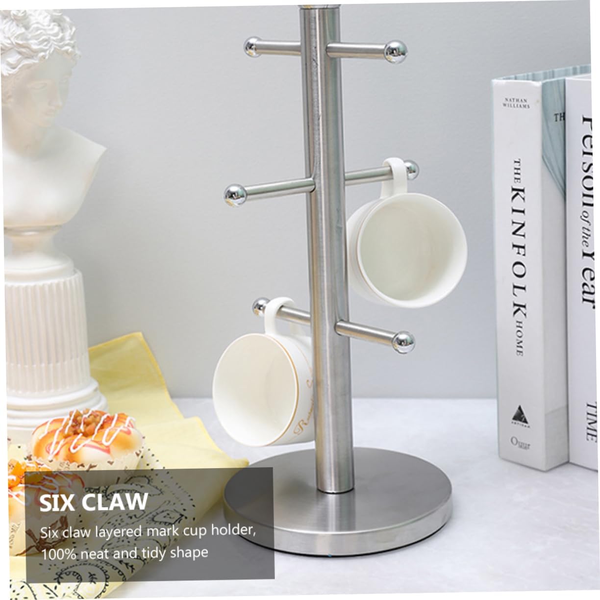 Hanging Cup Holder Mug Rack Cup Storage Mug Display Rack Tabletop Shelf