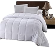 Royal Hotel Bedding White Down Alternative King Comforter with Corner Tabs - Hypoallergenic All-Season Plush Hotel Style Comforter, Duvet Insert King-Size