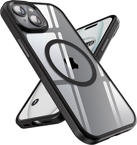 SUCGLES for iPhone 15 Case with MagSafe, N56 Ultra Strong Magnet, 12FT Drop Prot