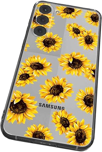 Miniatura 3 de Funda compatible con Samsung Galaxy S23, diseño estético de flores amarillas de girasol, diseño moderno para Samsung Galaxy S23, funda de TPU suave