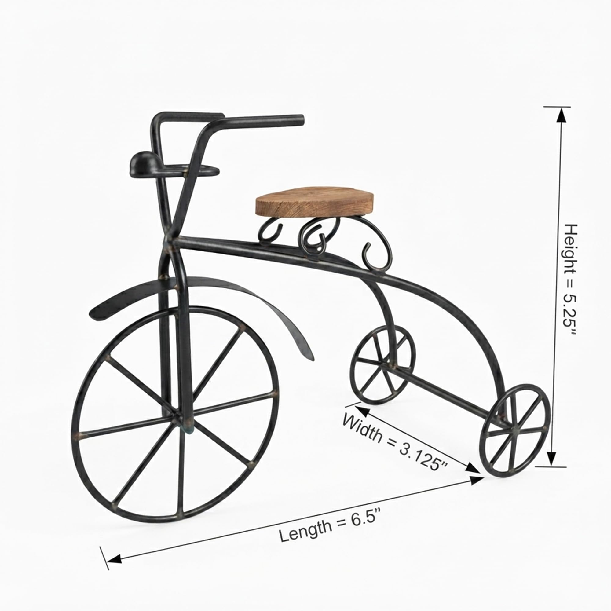 Vintage Metal Bicycle Sculpture - Home & Office Decor -4