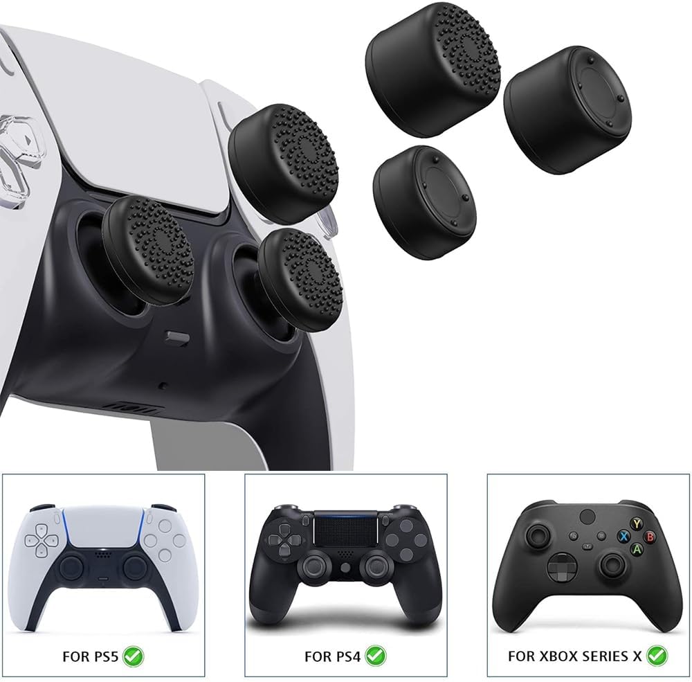 Grip Caps, Joystick Cap, Joystick Thumb Cap Accessories Cover, Analog Silicone Covers, Joystick Thumb Grip Cap, Silicone Thumb Stick Grip Cap, PS4 Joystick Set, 8PC