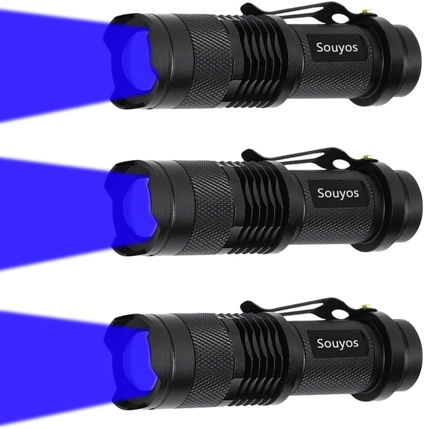 3 Pcs Red Green Blue Light LED Flashlight,7W Zoomable Red Green Hunting Light Blue Flashlight,3 Modes Tactical Torch Light for Fishing,Tracking Blood,Detect,Night Vision,Coral