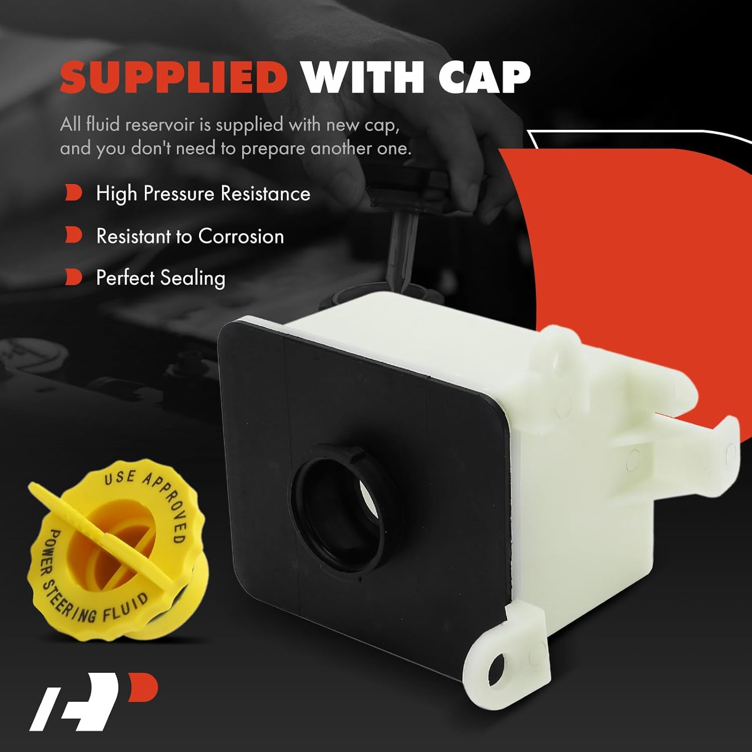 A-Premium Power Steering Reservoir/Tank with Cap Compatible with Dodge & Chrysler & Plymouth Models - Grand Caravan, Caravan, Town & Country, Grand Voyager, Voyager, 1997 1998 1999 2000