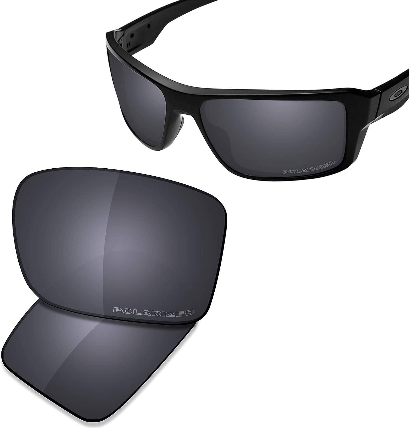 SAUCER Premium Replacement Lenses & Nosepads for Oakley Double Edge OO9380-66mm Sunglasses