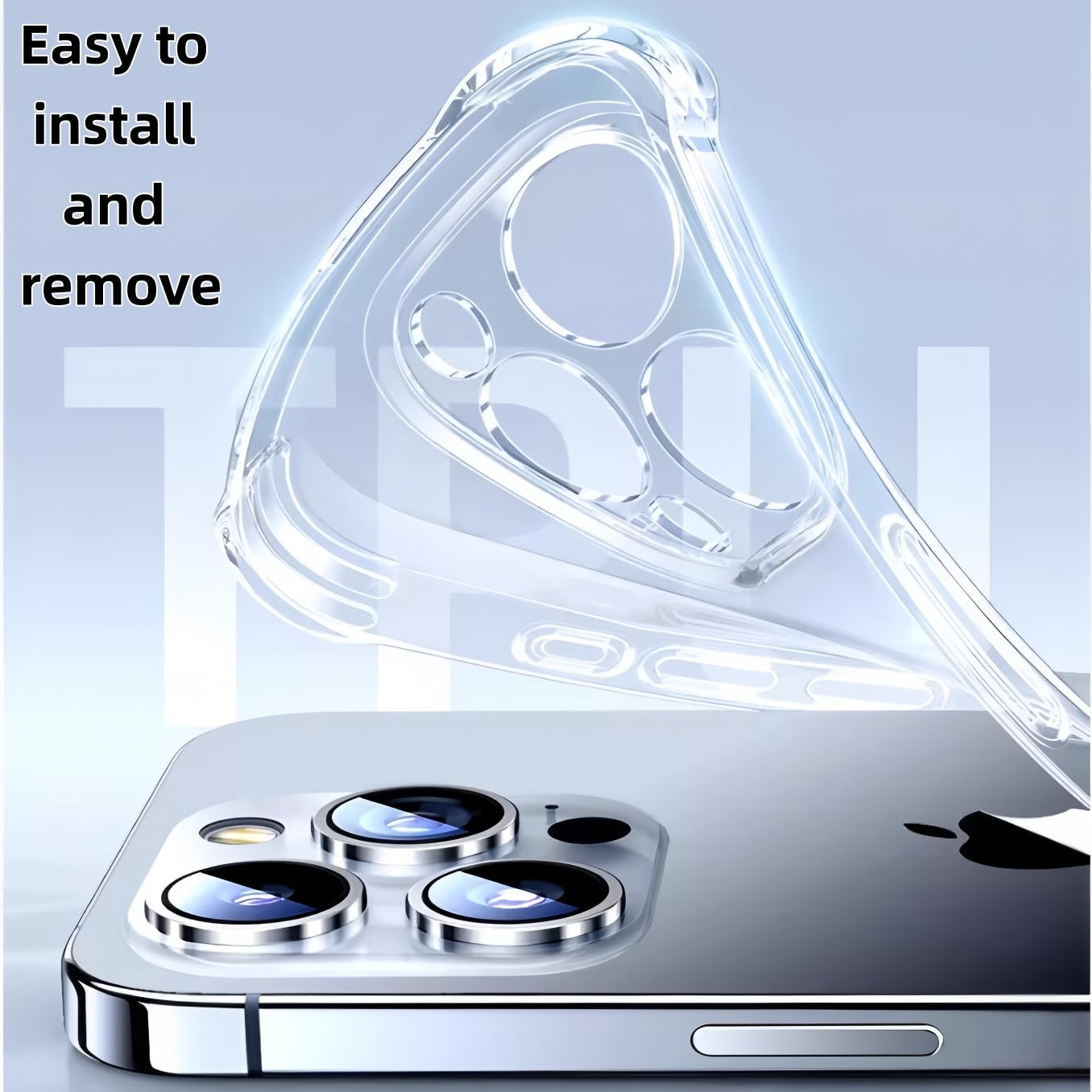 Totill Etui na iPhone 13 Pro Żel TPU Silikonowe Etui Ultra Przezroczyste i 3 × Szkło hartowane do iPhone 13 Pro, Coque Case Protector Protector Hülle