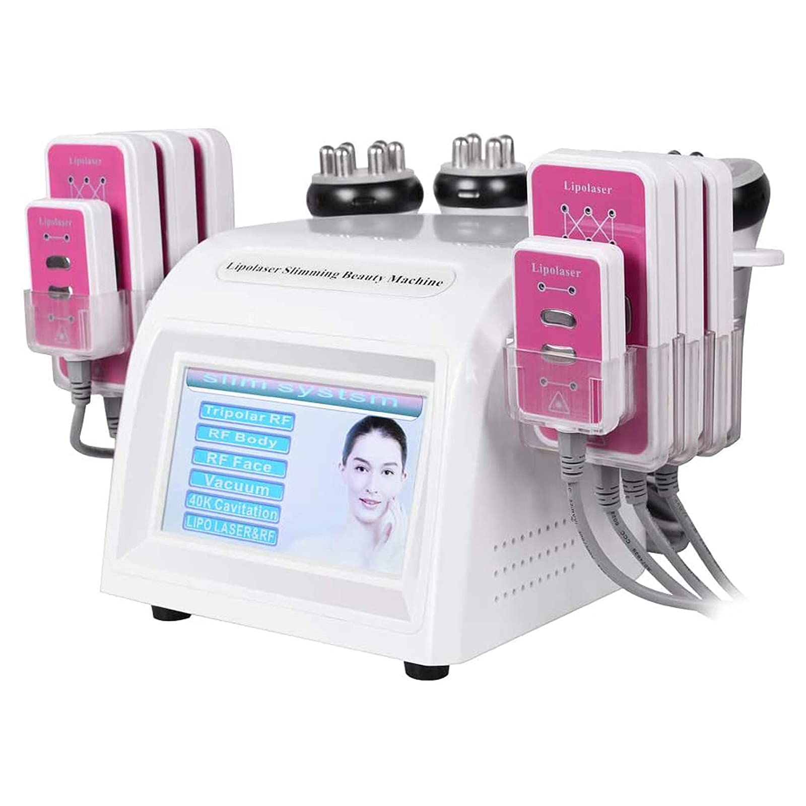 6 IN 1 Cavitazione RF Vacuum RF Cura del viso Macchina per la forma del corpo Face Lift Skin che stringe la macchina per la bellezza Elitzia ETLB058