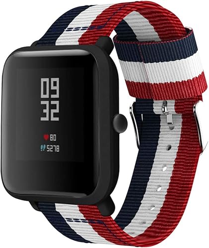 Vista 7 de 20MM Nylon Reemplazo Accesorio Reloj Banda Pulsera Pulsera para Huami Xiaomi Amazfit Bip Smart Watch
