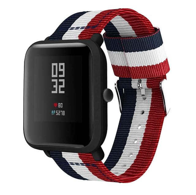 DKEnjoy 20MM Nylon Replacement Accessory Watch Band Wrist Strap Bracelet for Huami Xiaomi Amazfit Bip Smart Watch