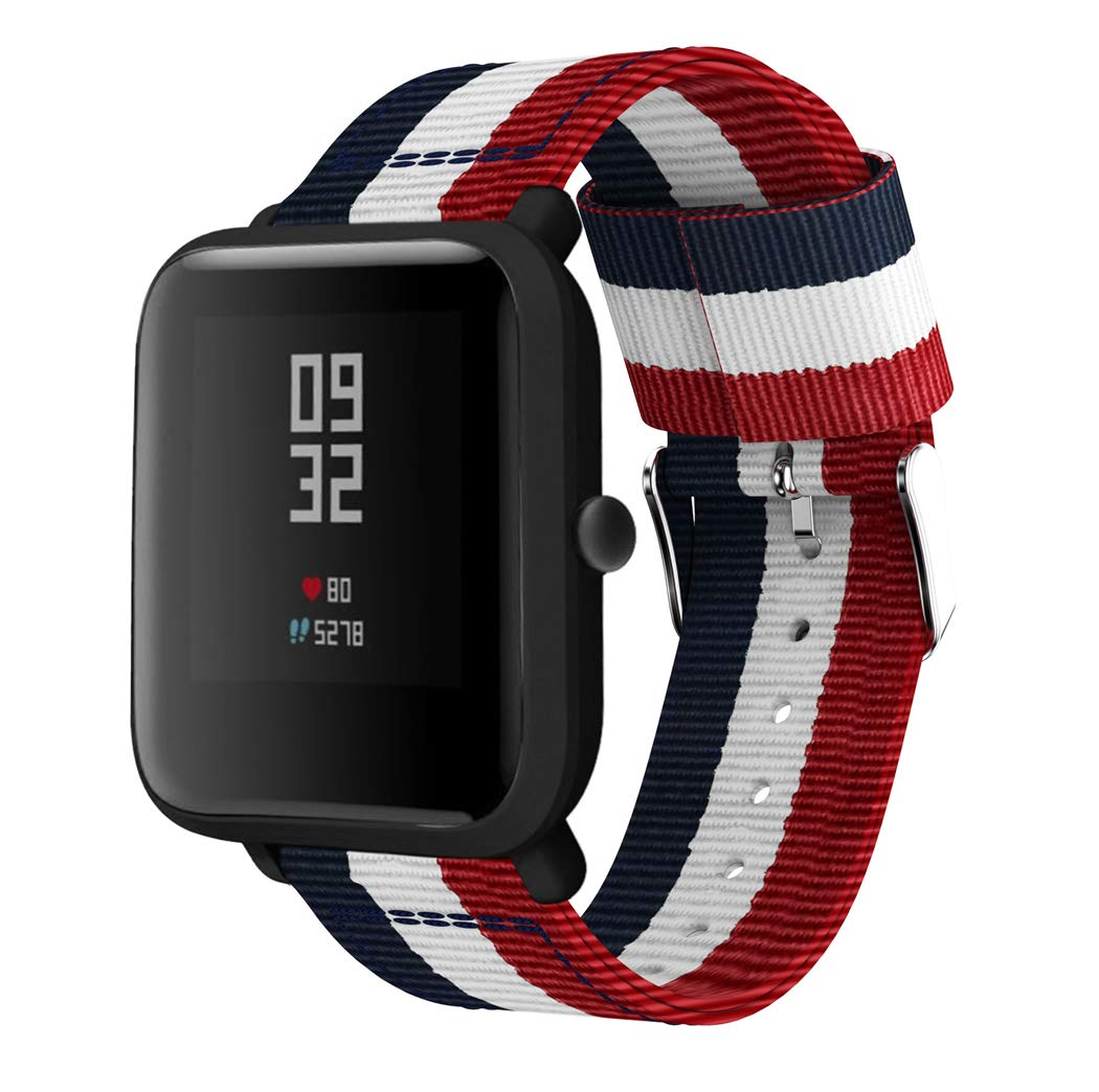 DKEnjoy 20MM Nylon Replacement Accessory Watch Band Wrist Strap Bracelet for Huami Xiaomi Amazfit Bip Smart Watch