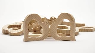 1.5" Wood Hearts, Natural Unfinished Wood Heart Cutout Shape, Wooden Heart (1.54 Inch Width x 1.5 Inch Height x 0.2 Inch Thickness) - 30 pcs