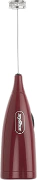 Zyliss Handheld Electric Milk Frother Wand - Versatile Drink Mixer - Frother for Coffee, Cappuccinos, Lattes or Shakes for Perfect Foam, Hot or Cold - Red