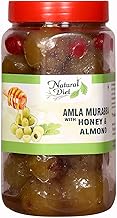 Natural Diet Organic Sweet Honey Amla Murabba Indian Gooseberry with Mother's Love - 900 Grams (Honey AMLA)