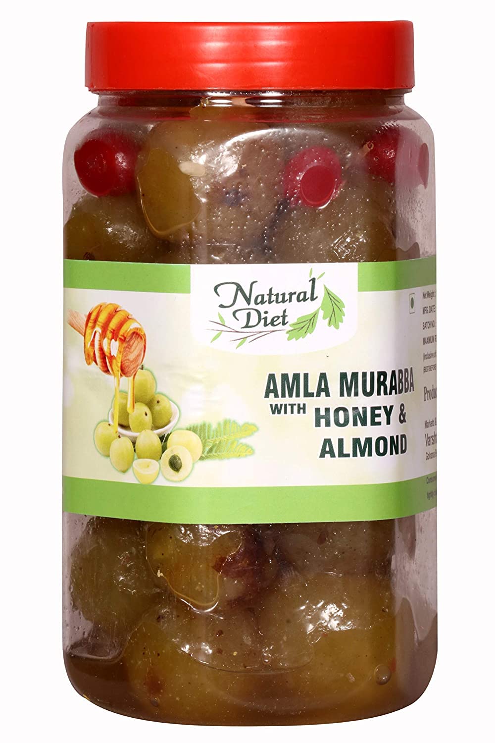 Natural Diet Organic Sweet Honey Amla Murabba Indian Gooseberry with Mother's Love - 900 Grams (Honey AMLA)-picture-31