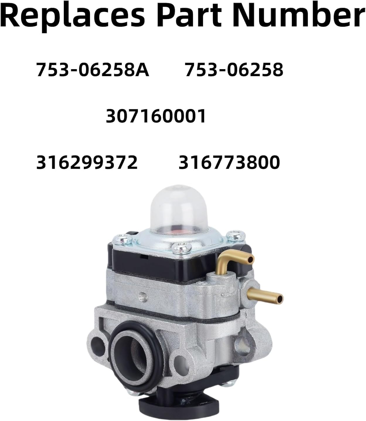 RY253SS Carburetor Fits for Ryobi Full Crank 2 Cycle RY252CS RY251PH RY254BC 25cc String Weedeater Gas String Trimmer Weed Wacker Eater Parts Carb Tune Up Kit Replace MTD 753-06258A with Air Box Cover