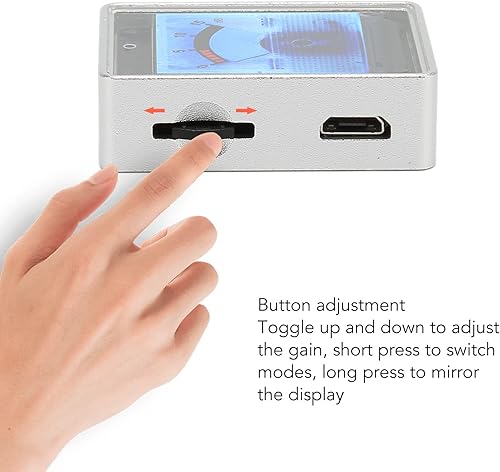 Miniatura 2 de Medidor VU, medidor de nivel de sonido con pantalla de 1.3 pulgadas, botón activado por voz, amplificador de nivel de panel VU recargable para