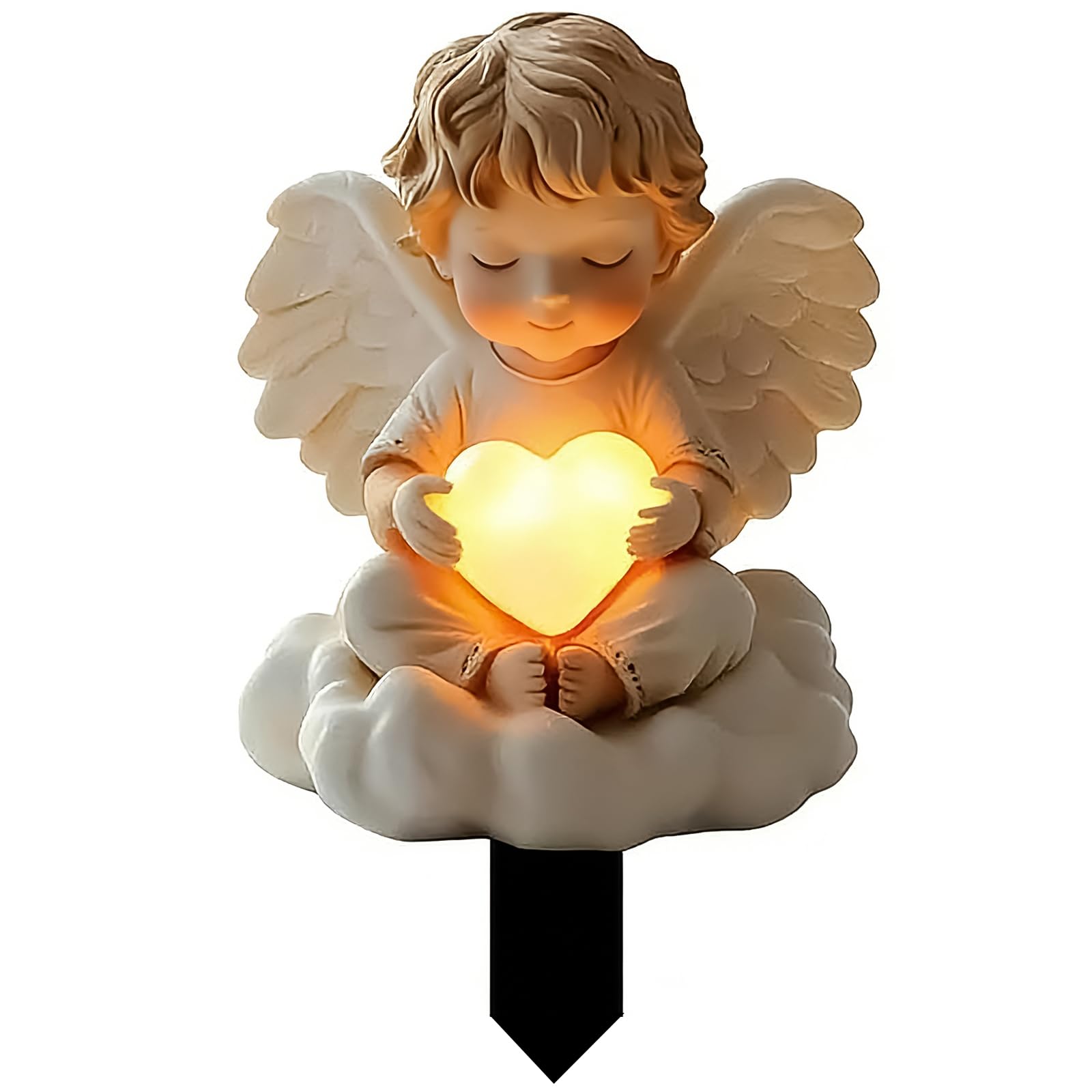 Orsefeliy Angel Statue Garden Ornaments, Weatherproof Angel for Graves, Angel Garden Stake Decor, Memorial Grave Accent, Timeless Outdoor Decor, Acrylic Ornamen for Lawn, Patio, Balcony, Porch
