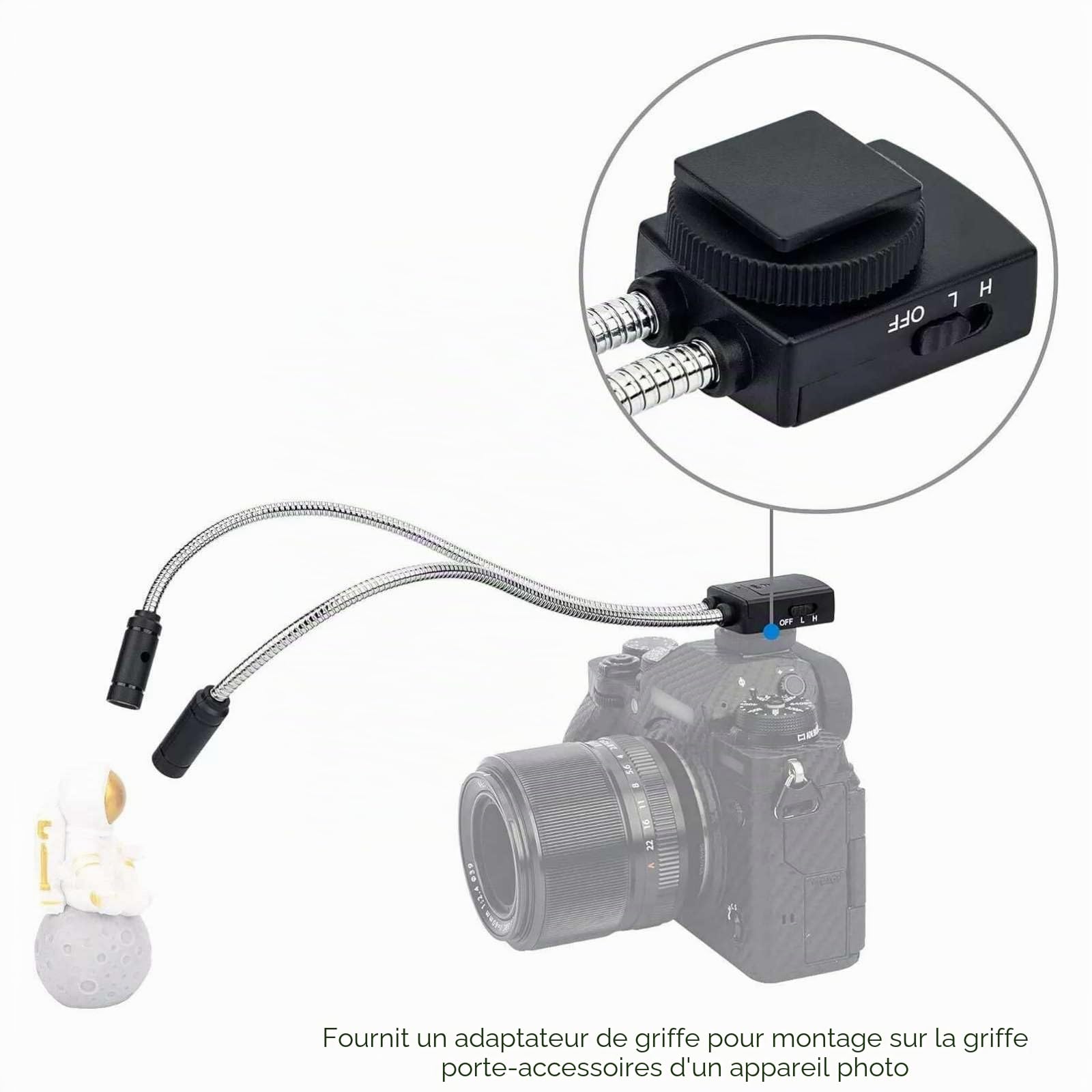 Lumière flexible LED macro bras lumière 5 luminosité photo lumière pour appareil photo reflex numérique