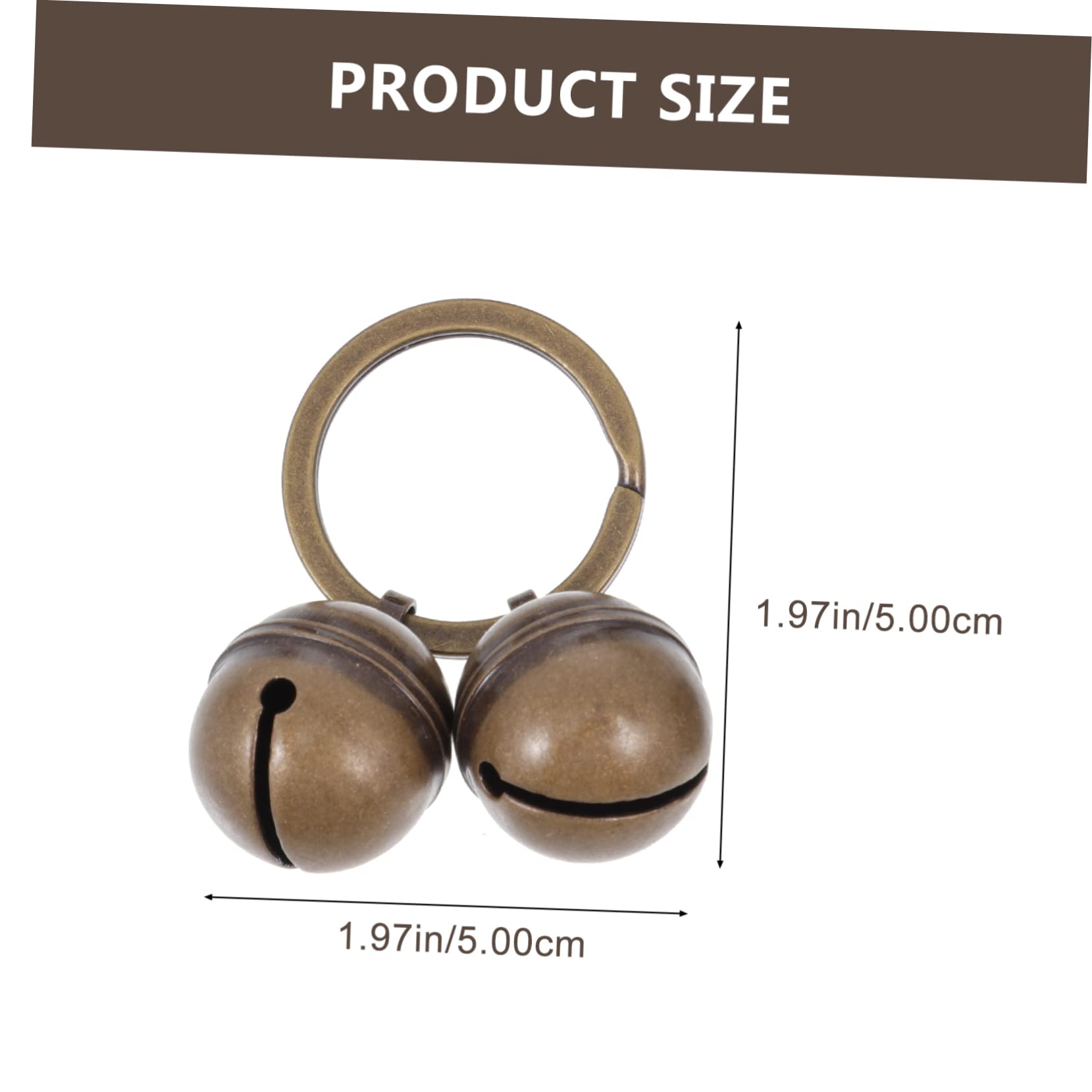 Toddmomy Cat Collar Bells 4 Pieces Pet Bell Keychain Pet Collar Charm for and Cats