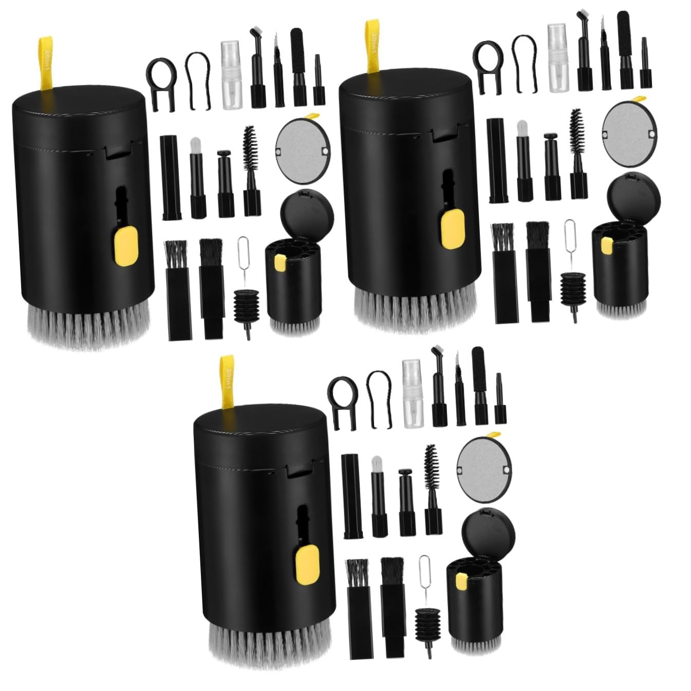 jojofuny 3 Juegos De Kit De Limpieza Cepillo De Limpieza De Auriculares Limpiador De Teclado Kit De Limpieza De Lentes Herramienta De Limpieza Electrónica Limpiador De Cámara Limpiador De