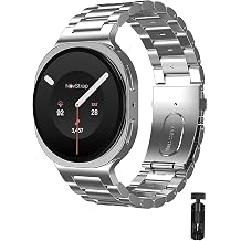 NovStrap Samsung Galaxy Watch 9 40mm 44mm ile Uyumlu K saltma Aparatl  Baklal   elik Metal Kordon