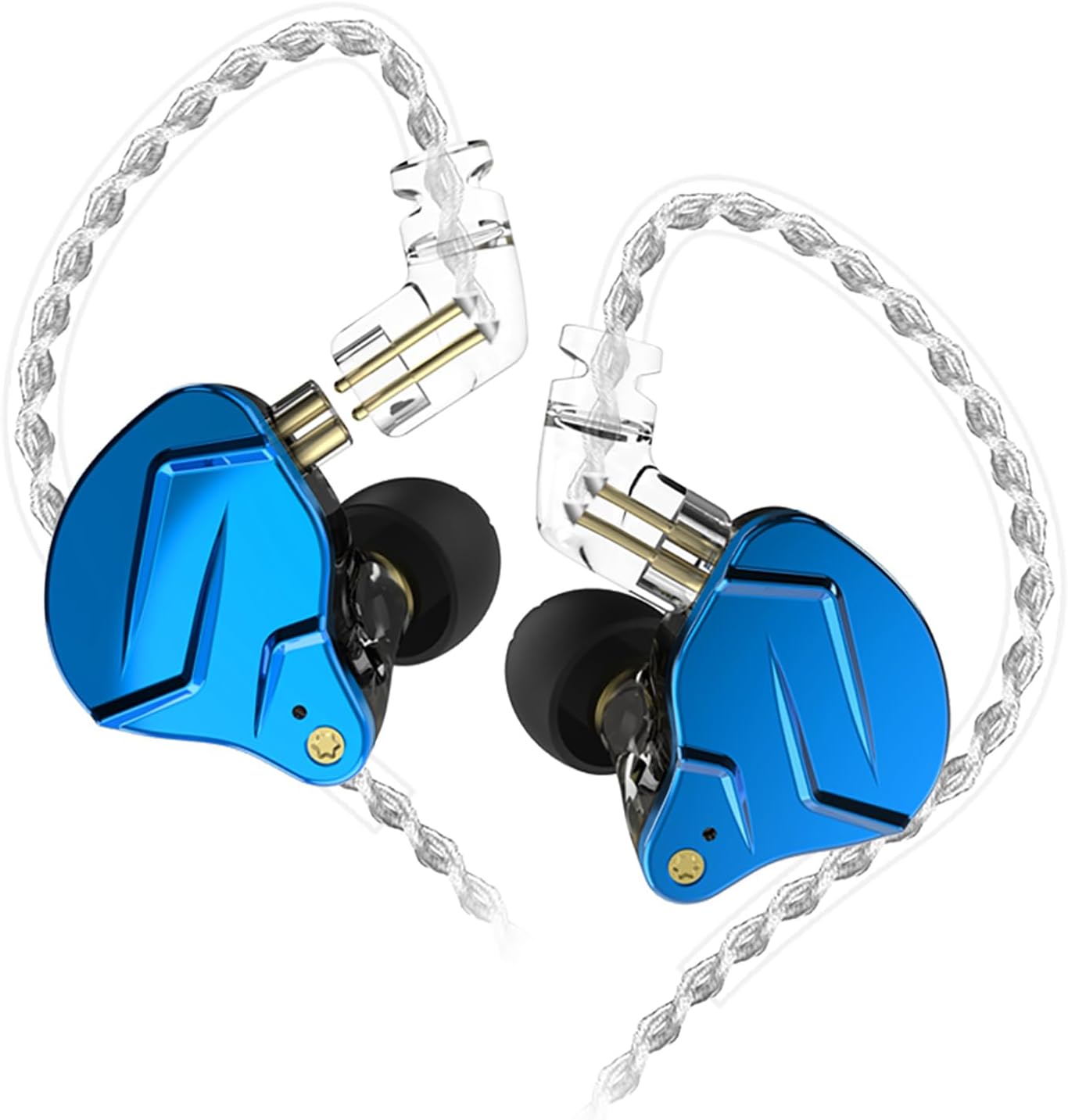 FEDAIKZ ZSN Pro X in-Ear Headphones Dual Driver in Ear Monitor Earphone 1BA 1DD Wired Earphone, HiFi Sport Gaming IEM Earbuds Headphones,Compatibility for Phone Computer Tablet (Blue No Mic)