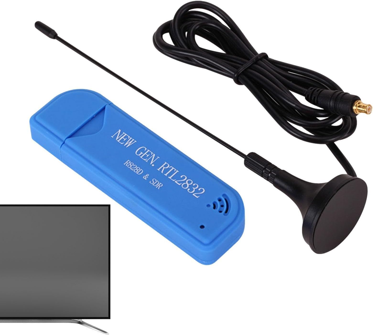 RTL SDR Receiver - USB Software Defined Radio, RTL2832 ADC Chip, MCX Connector | Portable R820T Tuner SDR Compatible with Multiple Software Packages for DVB T ADS B Signal Reception